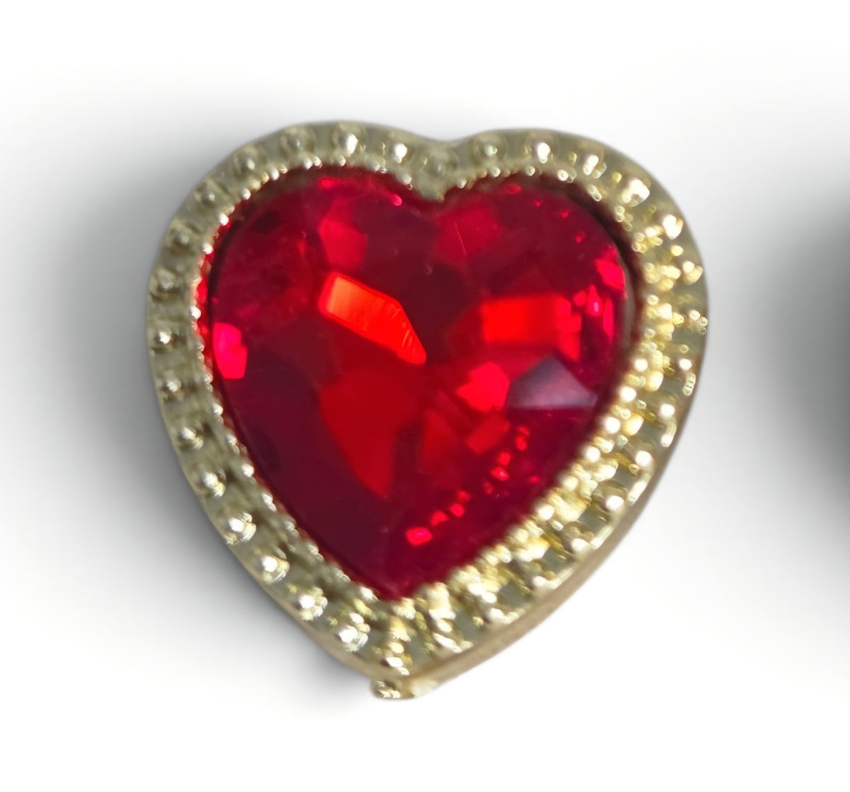 Button Cover Hart – Rood/Goud (set van 2)
