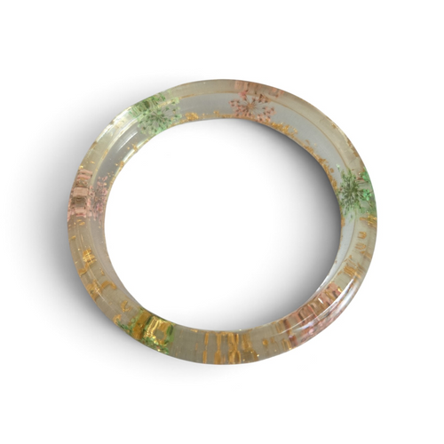 Armband gedroogde bloemen epoxy – bovenaanzicht