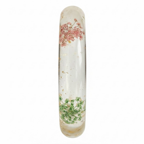 Armband gedroogde bloemen epoxy – zijaanzicht