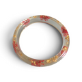 Armband gedroogde bloemen epoxy rood en goud – zijaanzicht