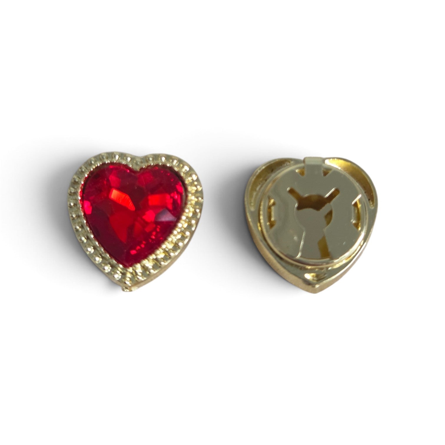 Button cover hart rood goud – set van 2, voor- en achterkant