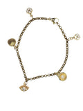 Gouden Enkelbandje Dames RVS Boho Klavertje Evil Eye Schelp Parel Bedels