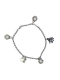 Zilveren Enkelbandje Dames RVS Schakelketting Love Schelpen Parel Hart Bedels