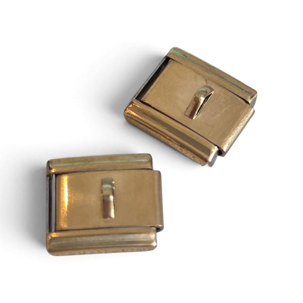 Italian Charm met geboortesteenbedel rond - Goud