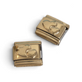Italian Charm Dubbel Hartje goud