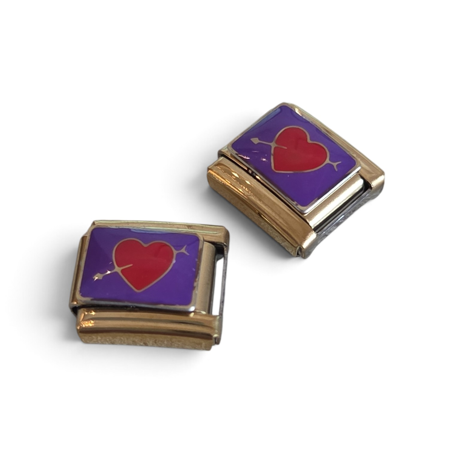 Italian Charm Hart met Pijl - Goud