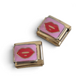 Italian Charm Kissing Lips - Goud