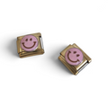 Italian Charm Smiley Roze