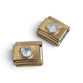 Italian Charm Strass Rond - Goud