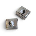 Italian Charm Yin Yang Zwart/Wit - Zilver