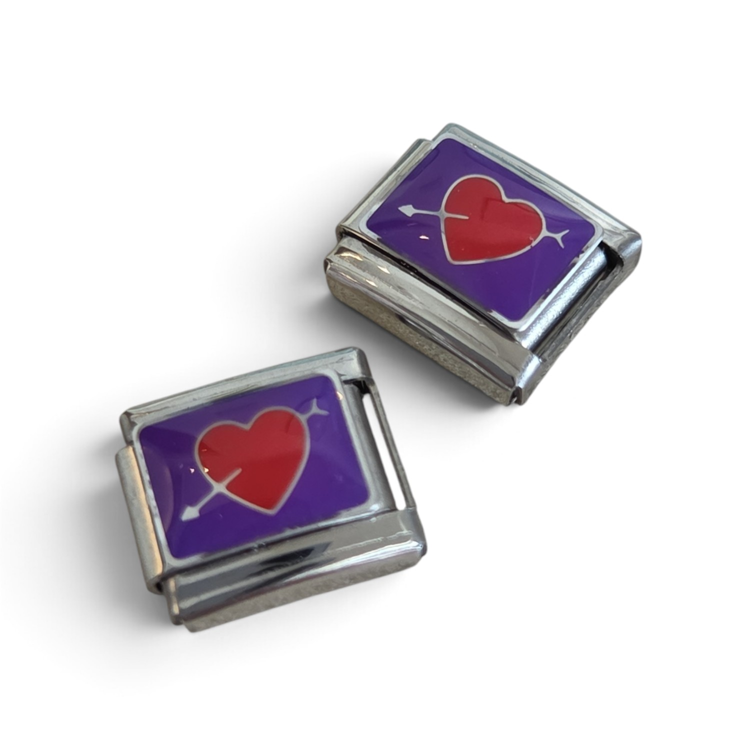Italian Charm Hart met Pijl - Zilver