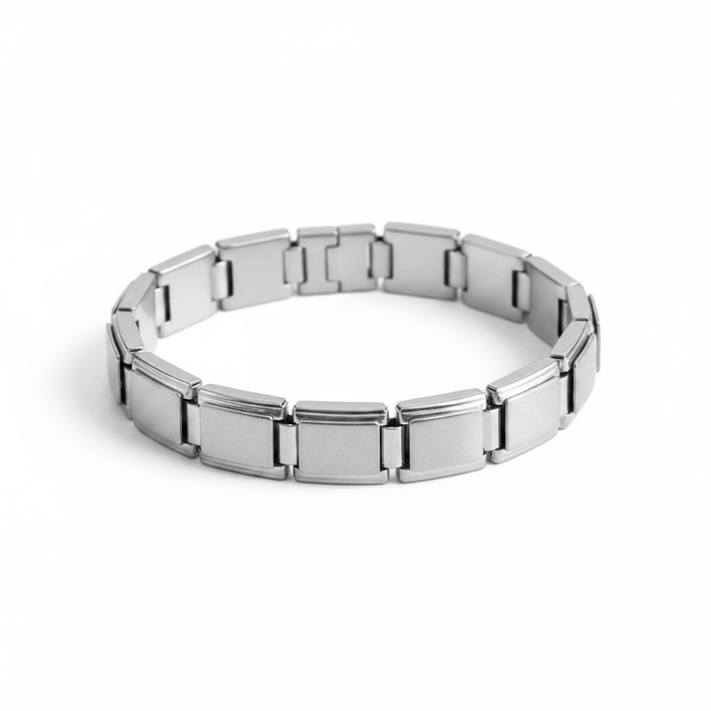 Basis armband stainless steel zilver 17 schakels
