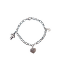 Zilveren Armband Dames RVS Geloof Hoop Liefde Anker Hart Kruis Bedels