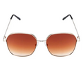 Dames Zonnebril Casual Vierkant Bruin Goud UV400