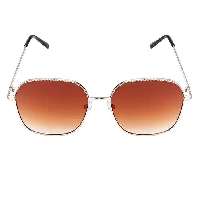 Dames Zonnebril Casual Vierkant Bruin Goud UV400