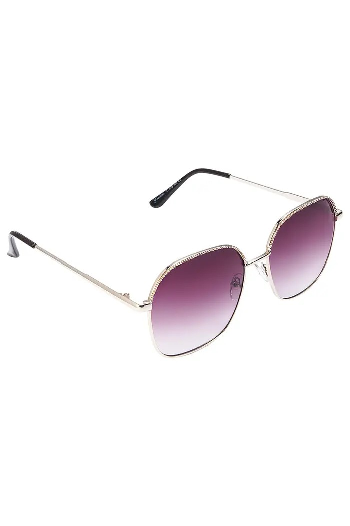Dames Zonnebril Casual Vierkant Paars Goud UV400