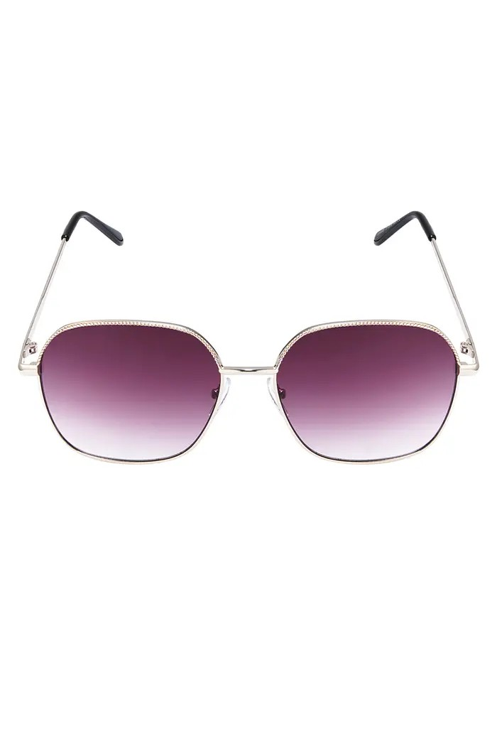 Dames Zonnebril Casual Vierkant Paars Goud UV400
