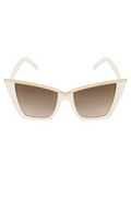 Dames Zonnebril Vlindervorm Off-White Goud UV400