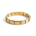 Gold Italian Charm Armband Flat Lay