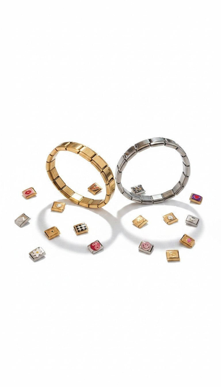 Basis Armband Stainless Steel Goud - 17 Schakels